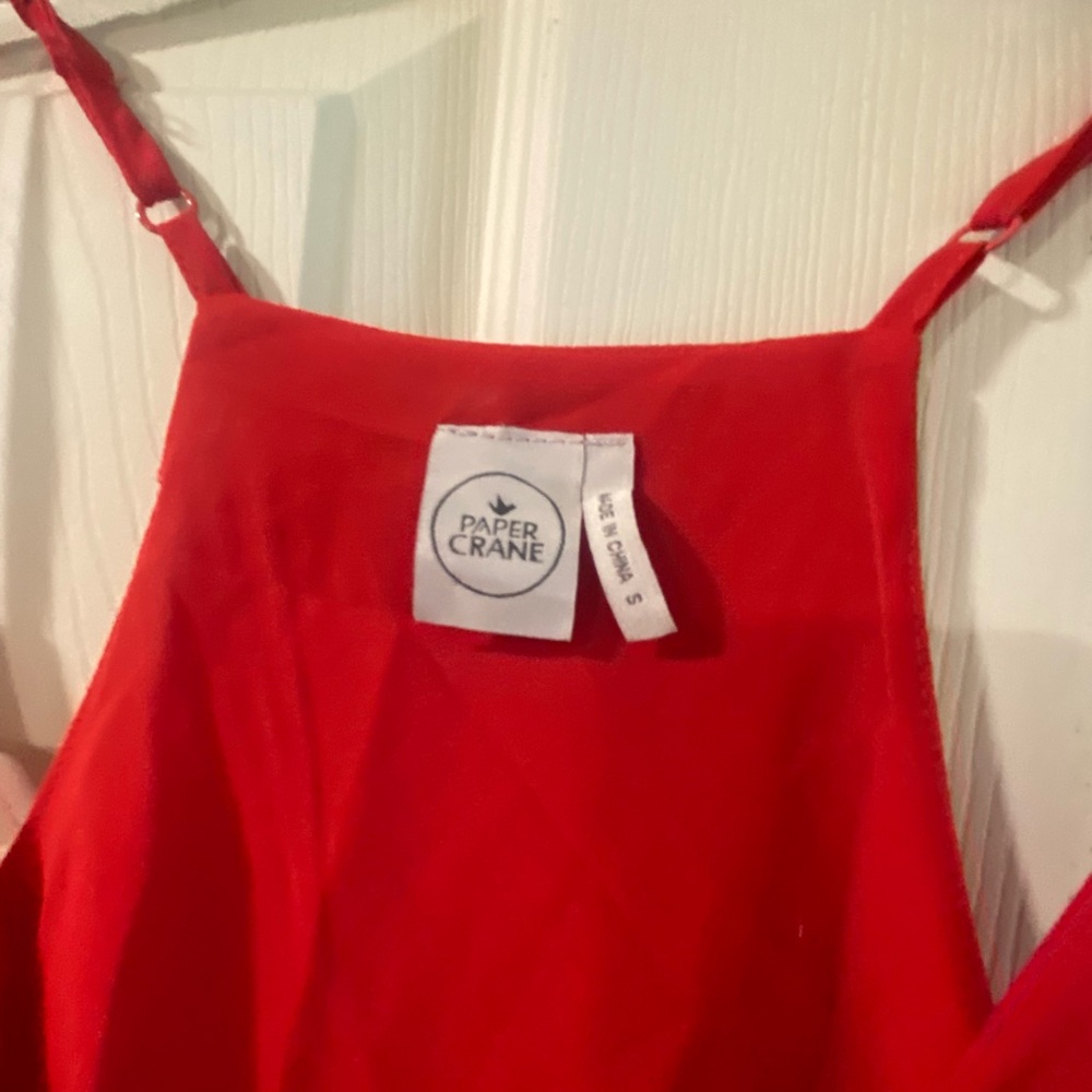 Red shift tank top